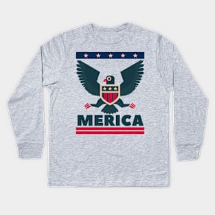 USA Flag Shirt, chemise vintage du 4 juillet, t-shirt du 4 juillet, 4 juillet usa, 4 juillet drapeau, 4 juillet vacances, 4 juillet garçons Kids Long Sleeve T-Shirt